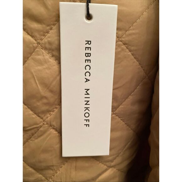 Rebecca Minkoff Tan Diamond Quilted Short Jacket, S, NWT $228.00 - Picture 8 of 11